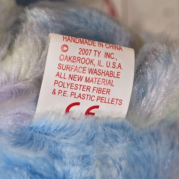 Ty - Laguna - Beanie Babies Blue Teddy Bear - Picture 4 of 5